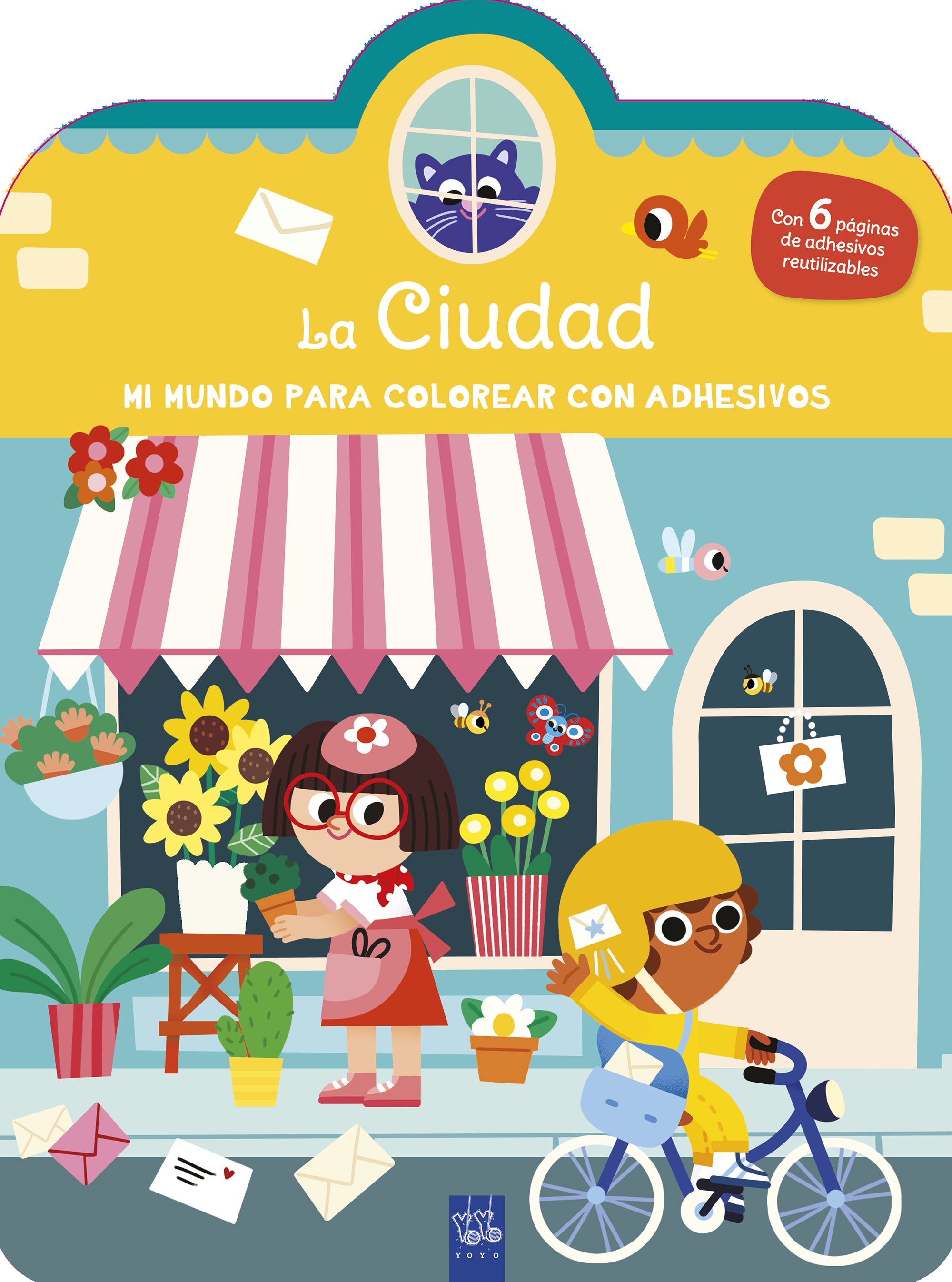 Mi mundo para colorear con adhesivos. La ciudad