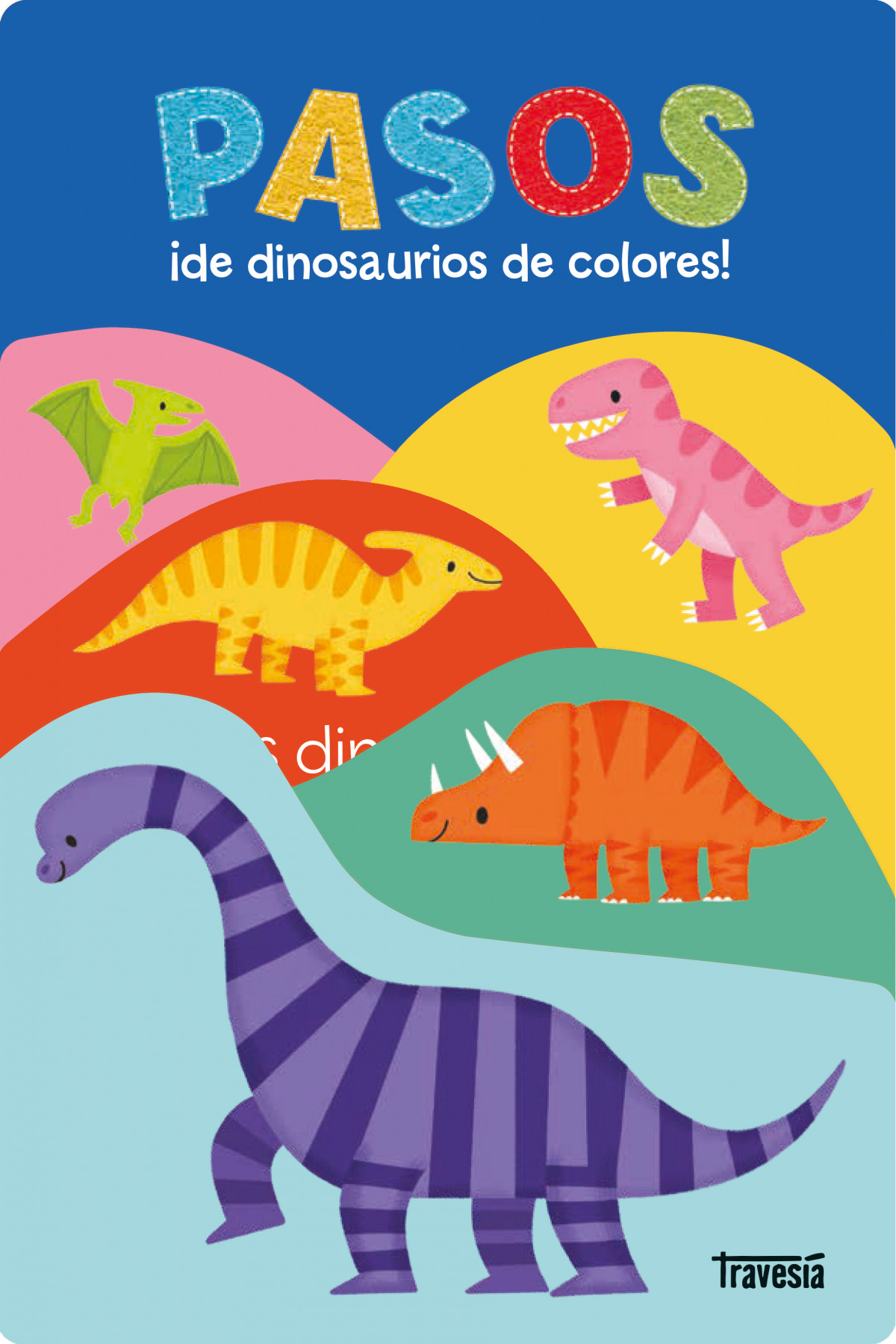 Pasos de dinosaurios de colores