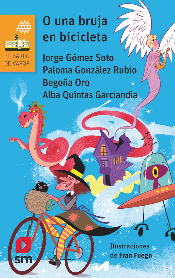 O una bruja en bicicleta