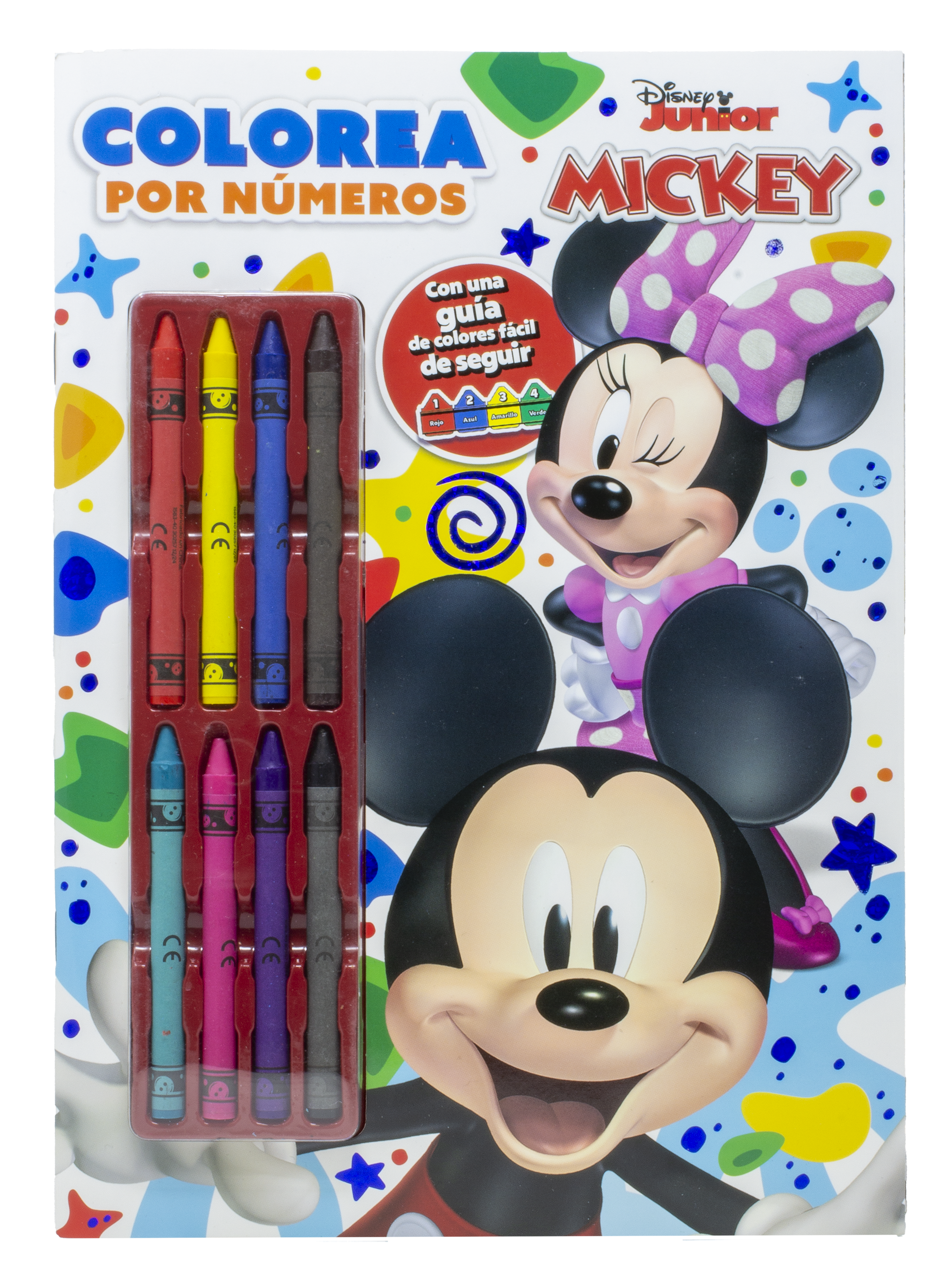 Mickey. Colorea por números con ceras