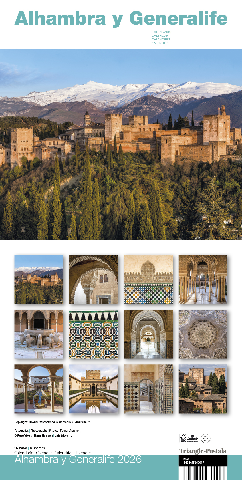 Cal. 2026 Pared (30x30 cm) Alhambra