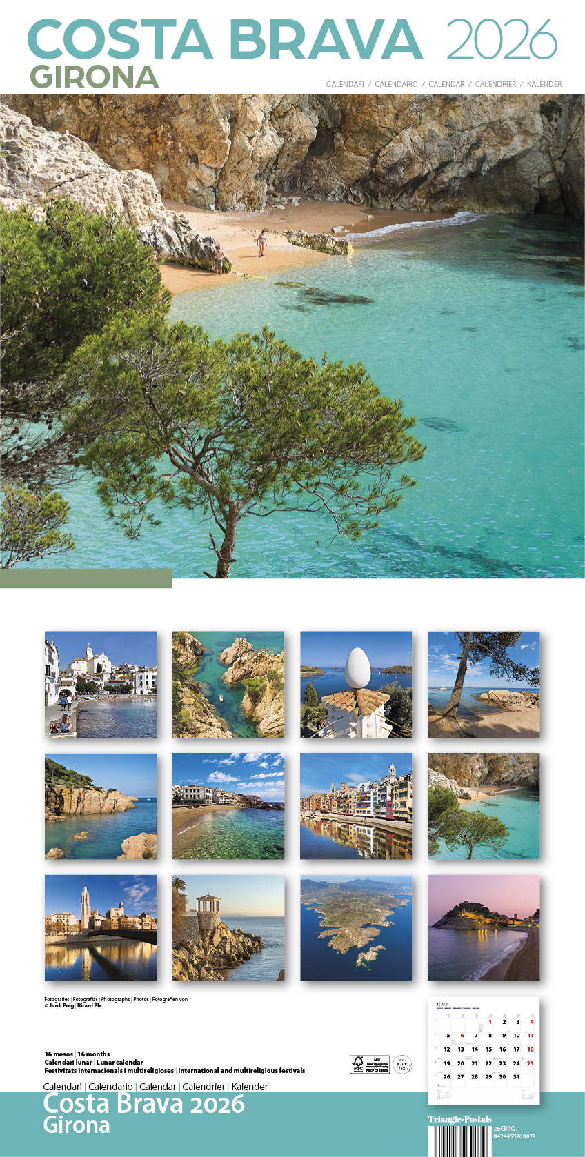 Cal. 2026 Pared (30x30 cm) Costa Brava
