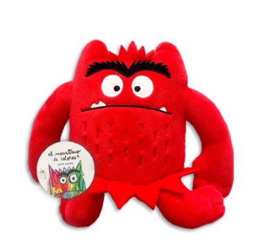 Pequeño peluche montruo de colores Rojo 15cm