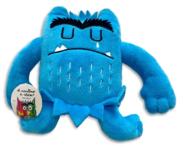 Pequeño peluche monstruo de colores Azul 15cm