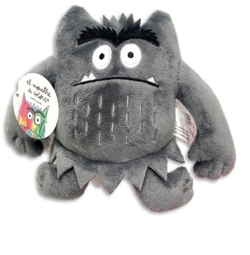 Pequeño peluche monstruo de colores Gris 15cm