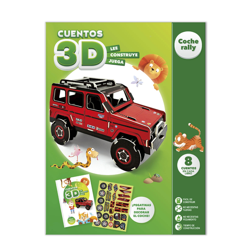 CUENTOS PARA IMAGINAR Y CONSTRUIR 3D - COCHE RALLY