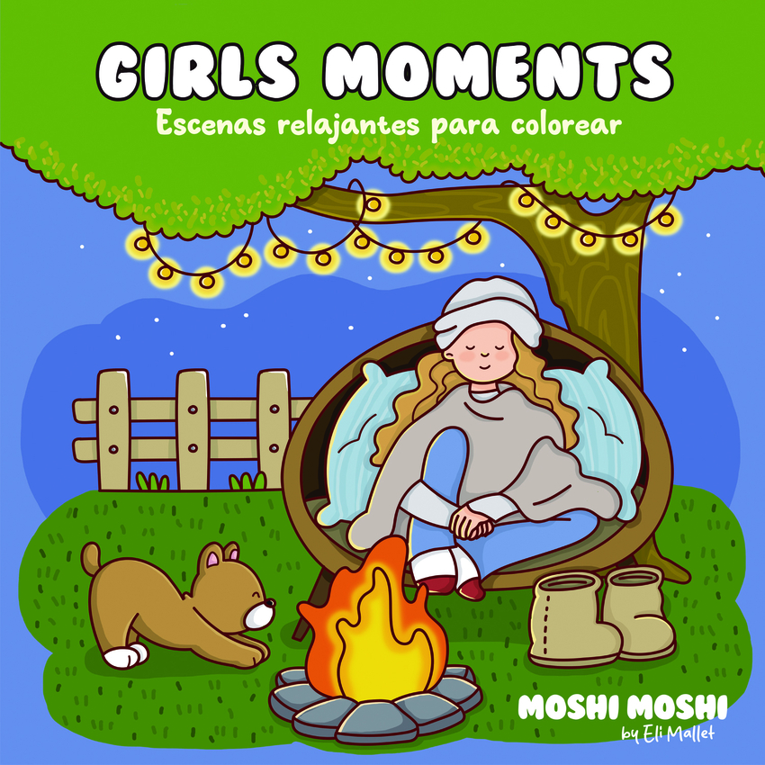 Girls moments - Escenas relajantes para colorear ('Moshi Moshi')