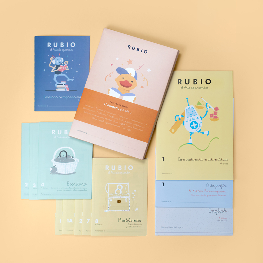 Pack de cuadernos 1.º de Primaria (+6 años)