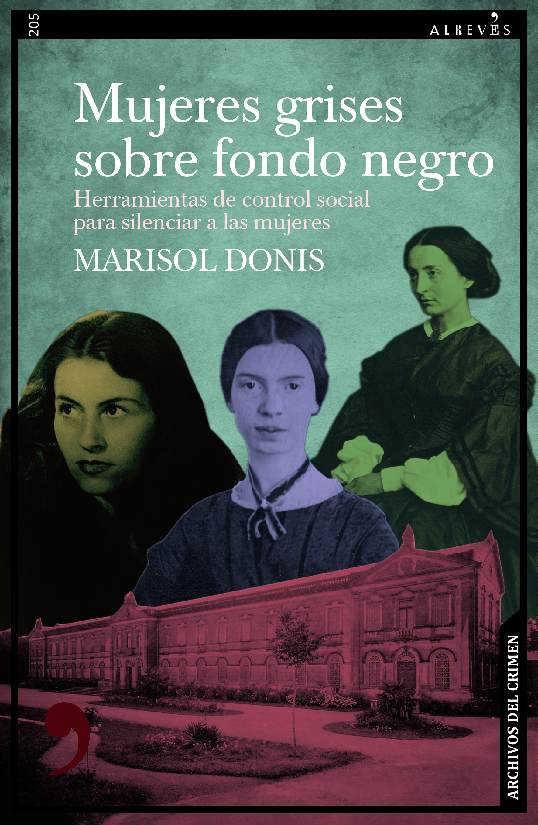 Mujeres grises sobre fondo negro