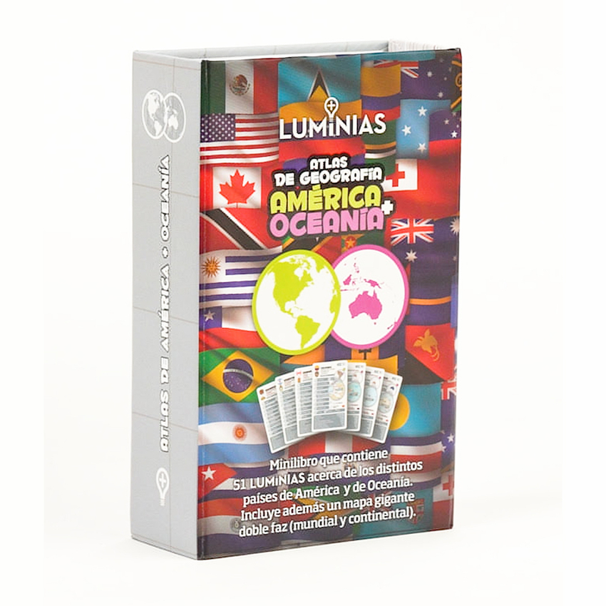 Atlas de Geografía - AMÉRICA + OCEANÍA (Estuche con 52 cartas)  cartas)