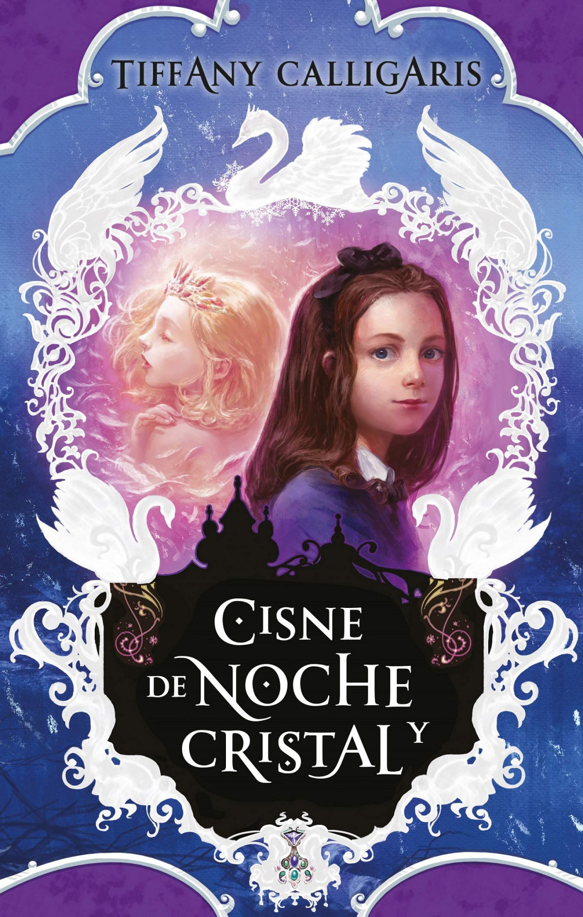 Cisne de noche y cristal