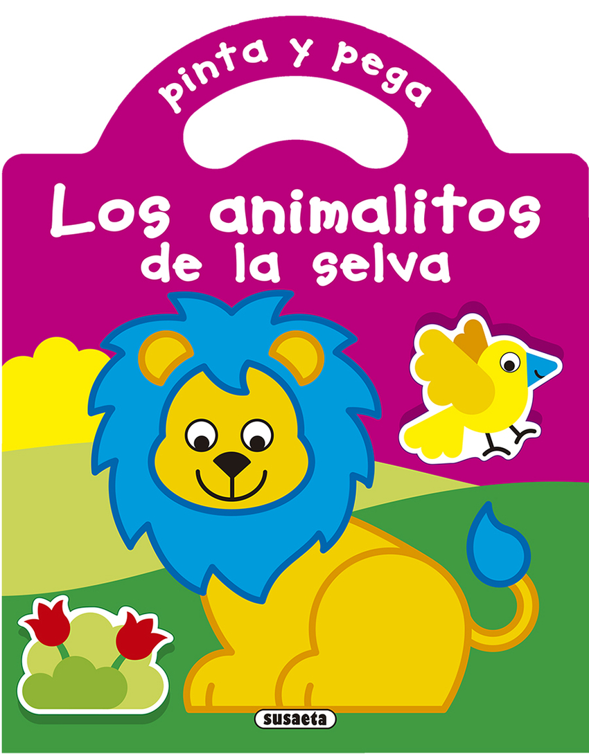 Pinta y pega los animalitos de la selva