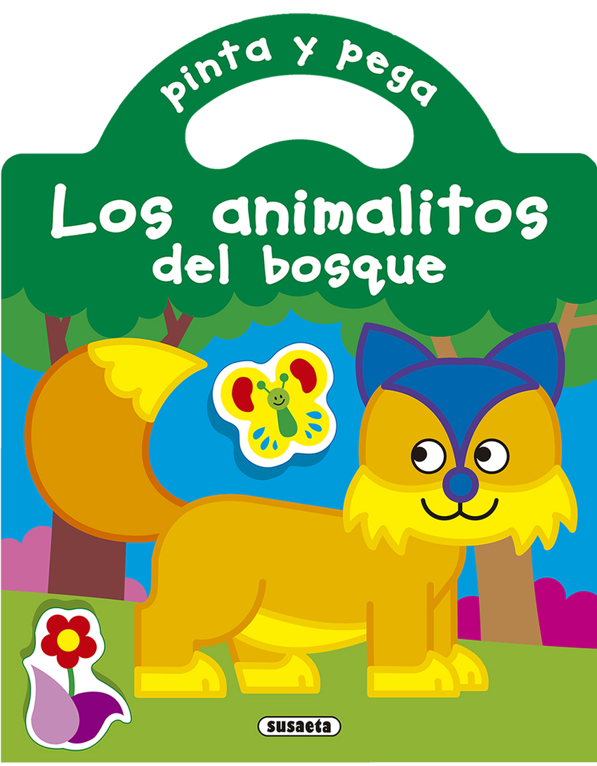 Pinta y pega los animalitos del bosque