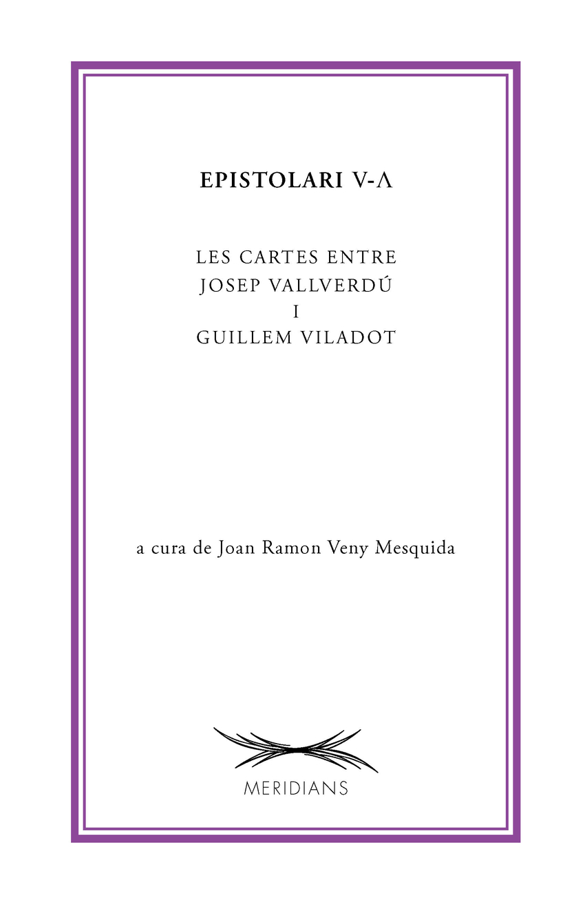 Epistolari Vallverdú-Viladot