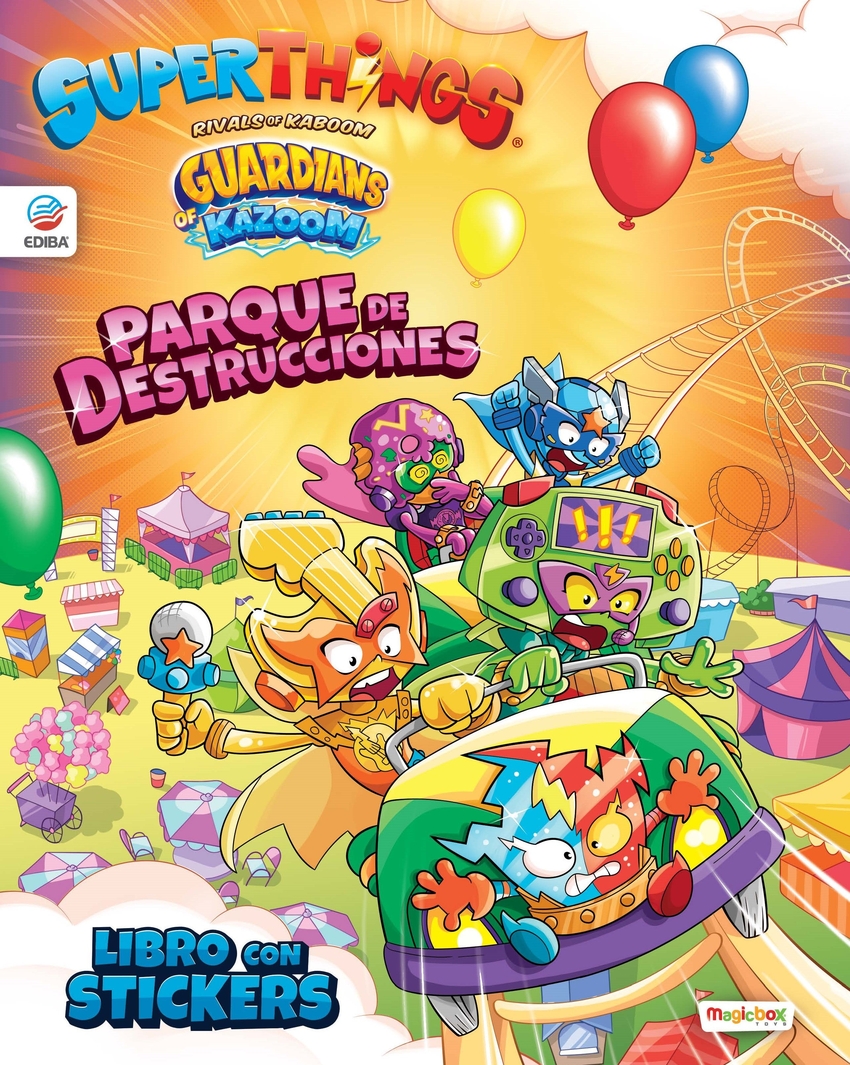 Libro de Stickers Superthings Guardians of Kazoom - España - Parque de destrucciones
