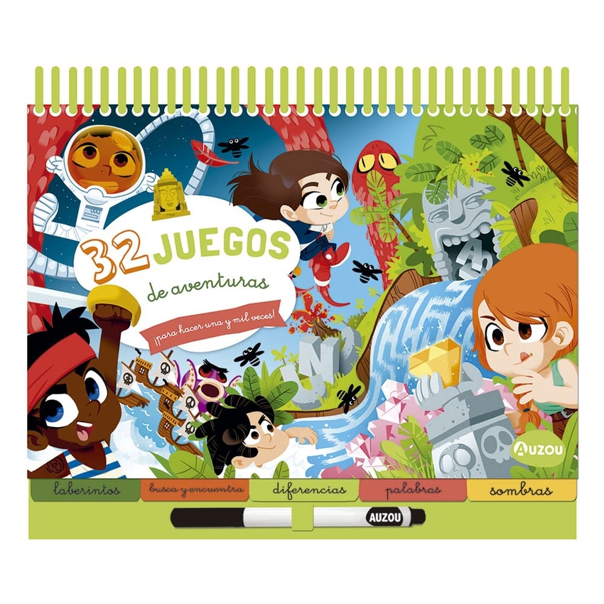 Busca y encuentra. 32 juegos de aventuras para hacer una y mil veces. Bloc con anillas
