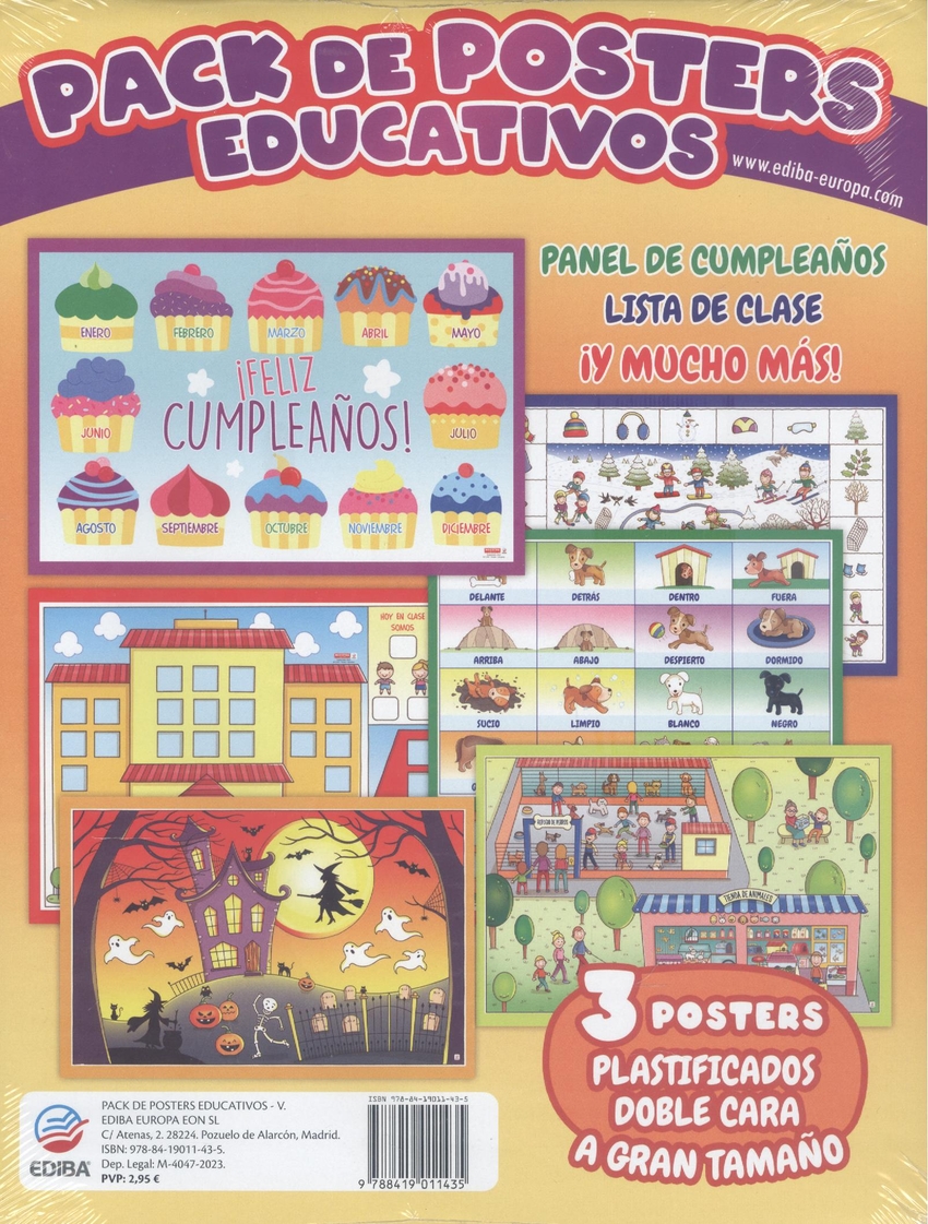 PACKS DE POSTERS EDUCATIVOS PANEL DE CUMPLEAÑOS