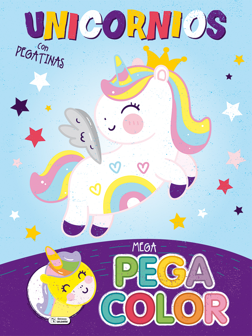 Unicornios con pegatinas