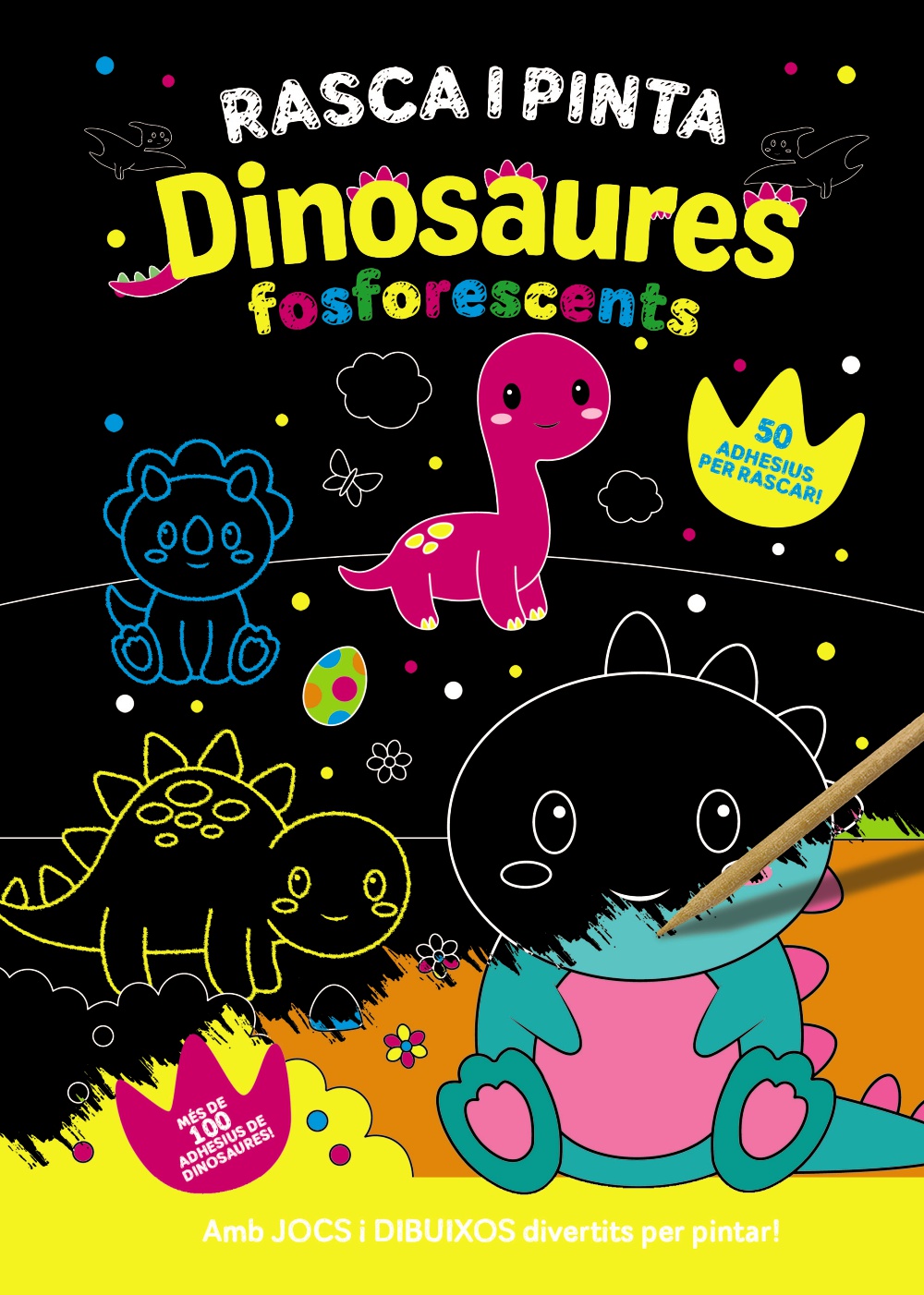 Rasca i pinta dinosaures fosforescents