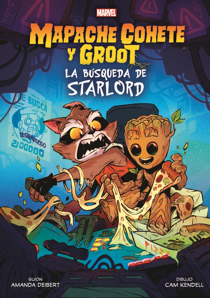 Marvel scholastic mapache cohete y groot. la búsqueda de starlord