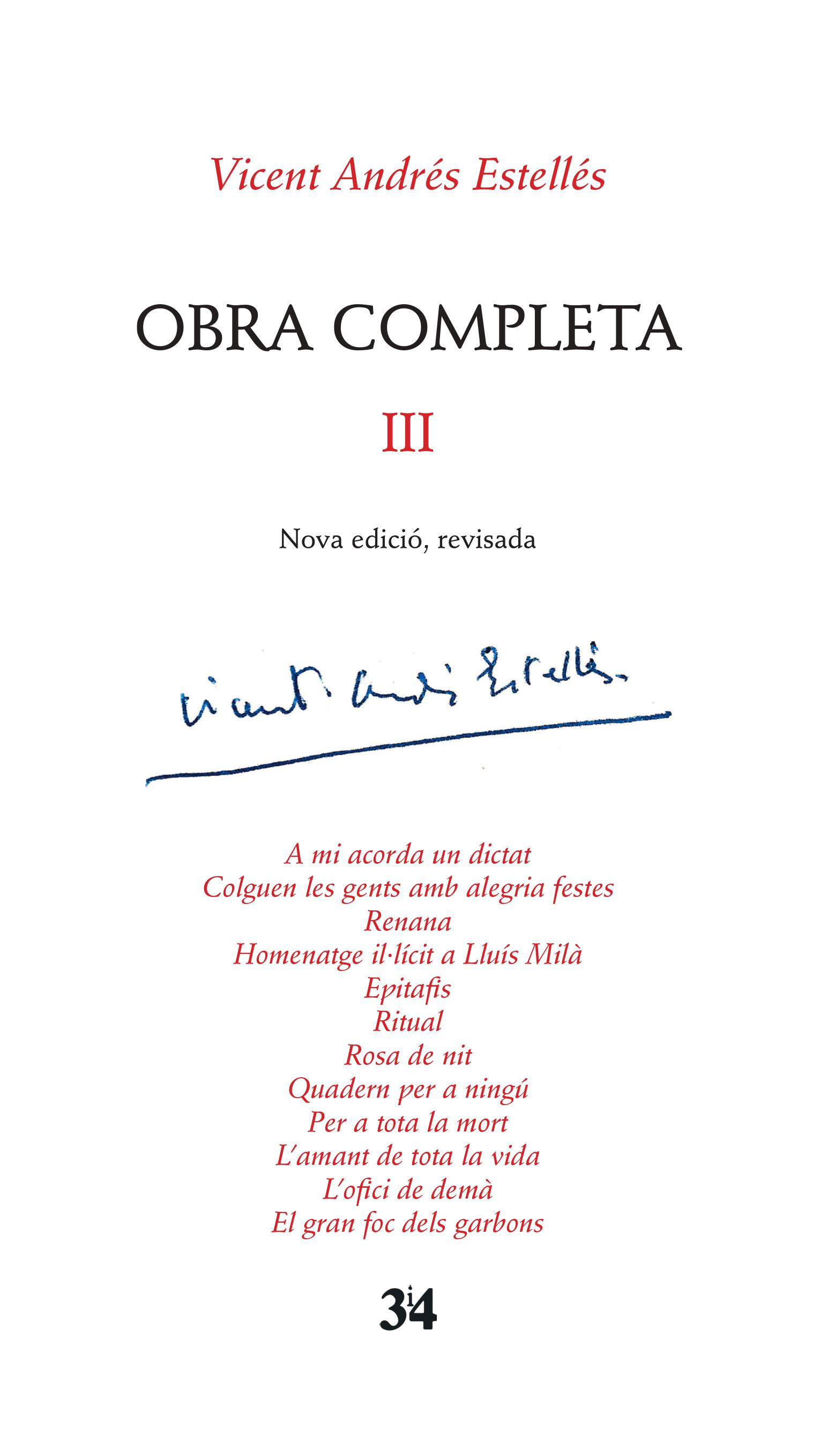 Obra completa revisada, volum 3