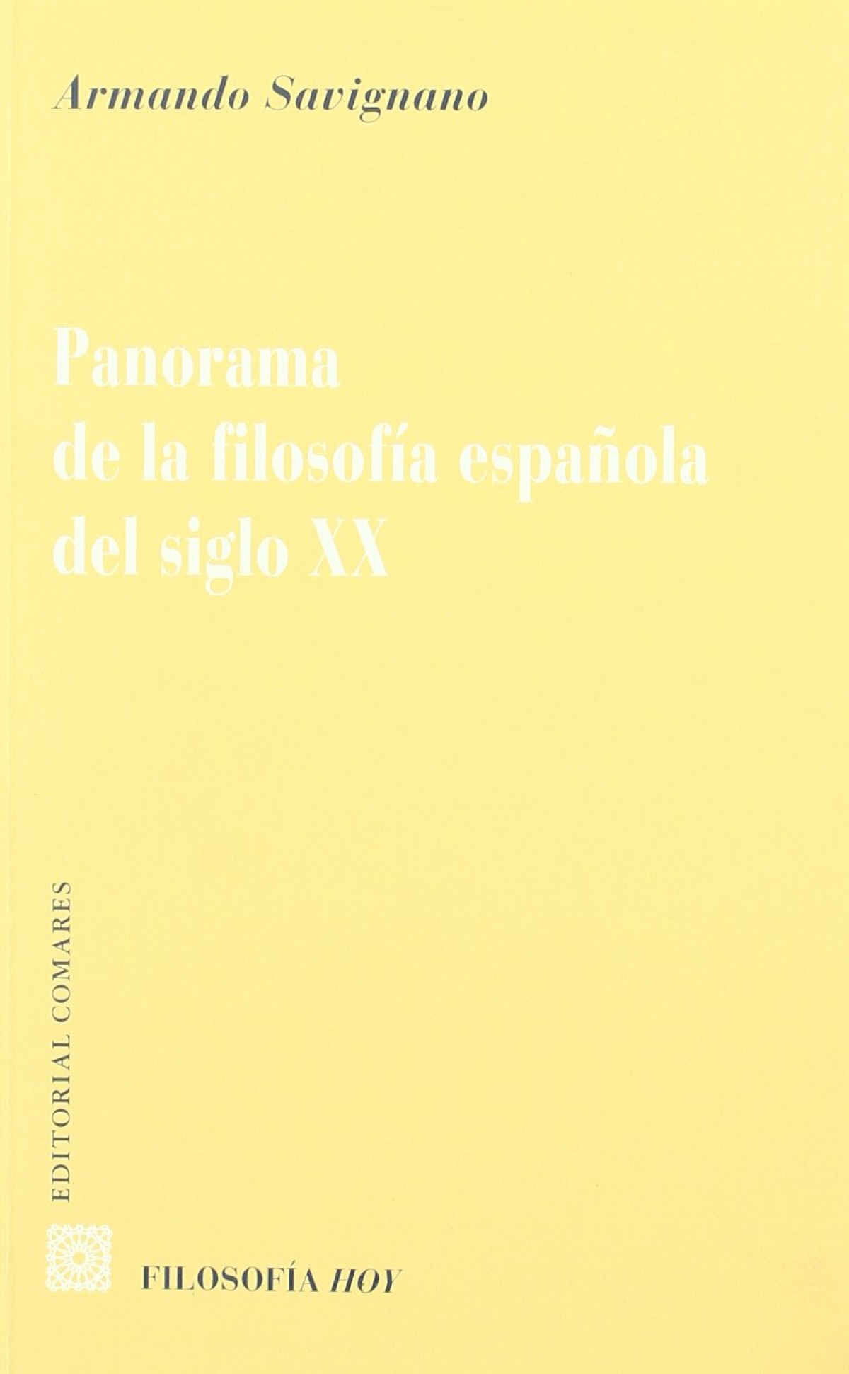 Panorama de la filosofia española del siglo xx