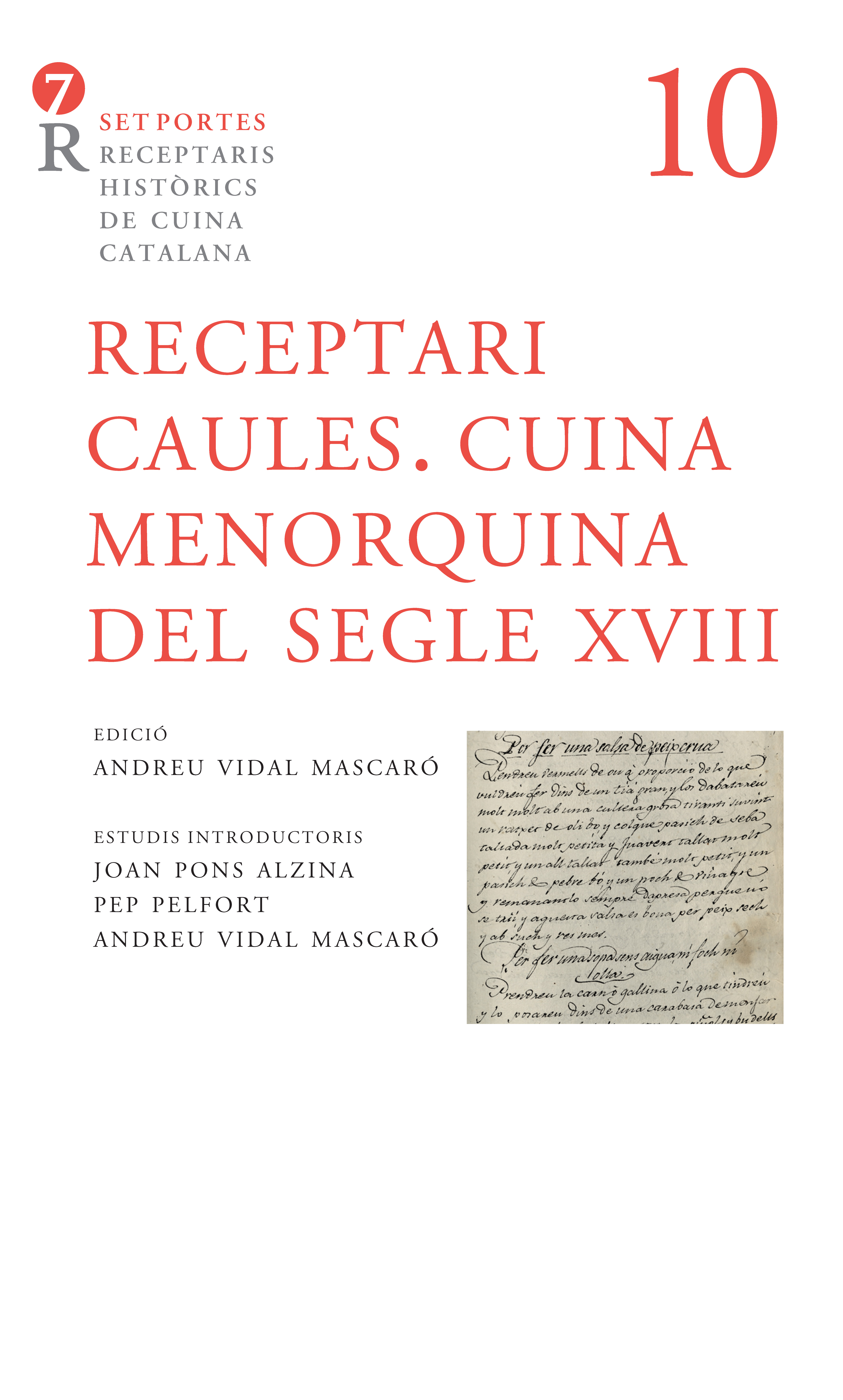 Receptari Caules. Cuina menorquina del segle XVIII